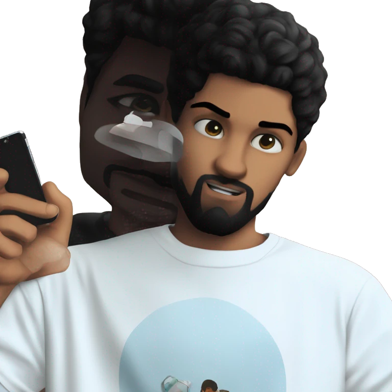 cool guy with phone meme emoji