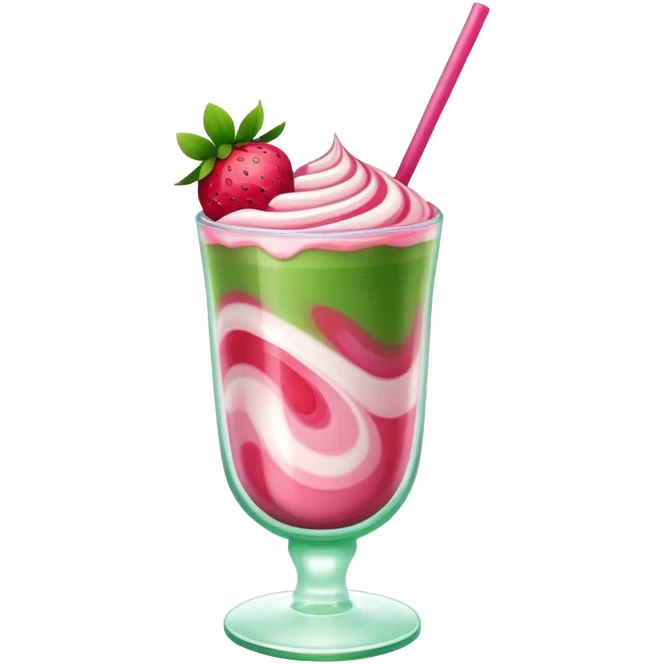 Strawberry matcha emoji