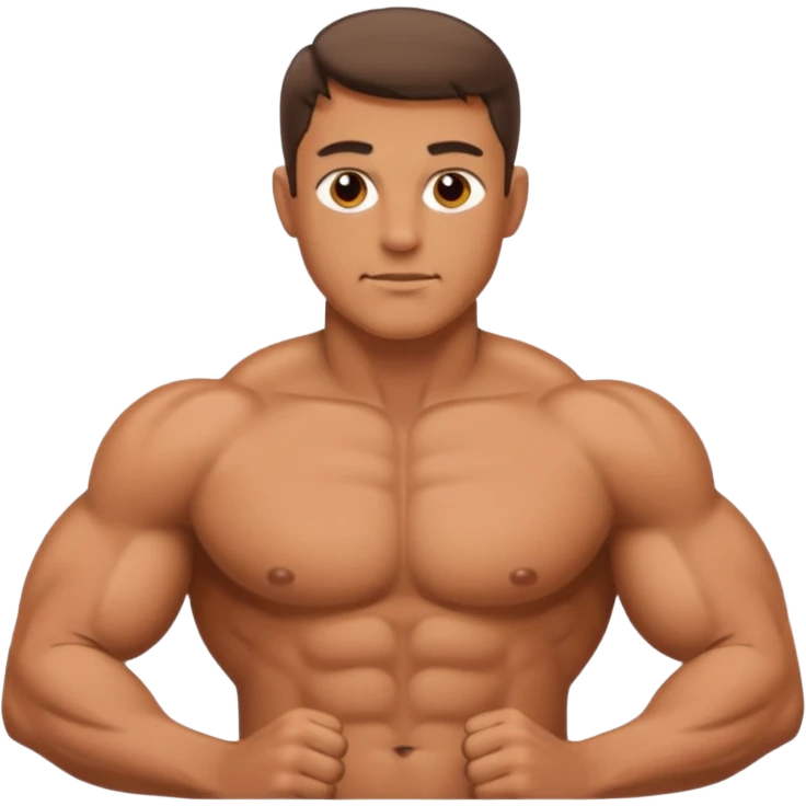 Man naked with penis emoji