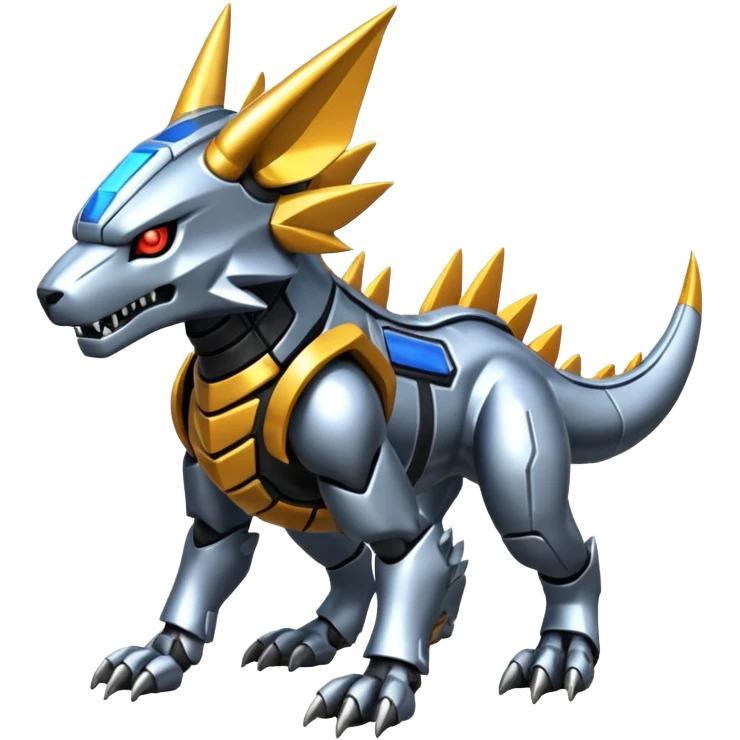 Cool Edgy Shiny Greymon-Protogen-Weregarurumon full body emoji