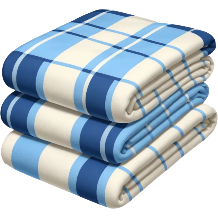 Plad white and blue blanket folded  emoji