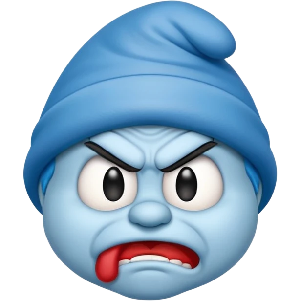 angry smurf  emoji