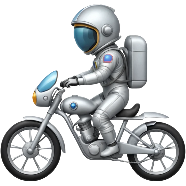 closed helmet astronaut riding bike emoji