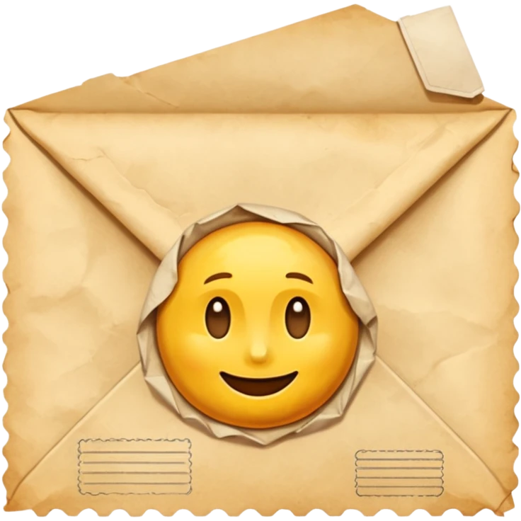 Letter with stamp on it emoji