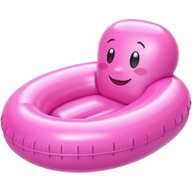 flotador rosa emoji