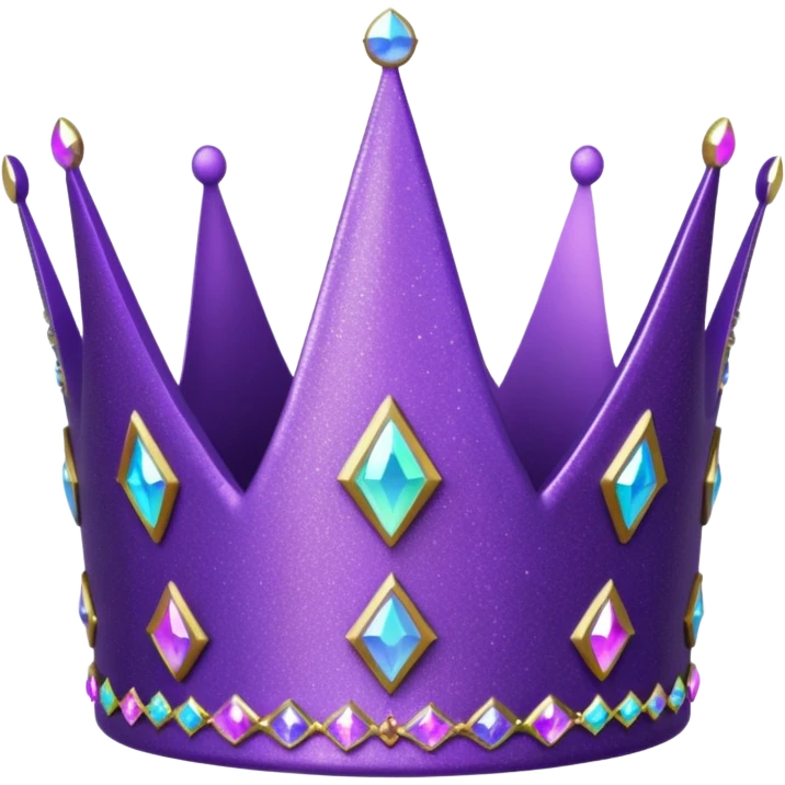 Purple Glitter Crown emoji