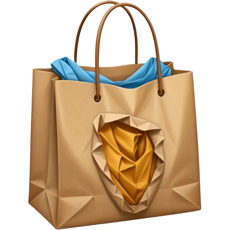 shopping bag without face, and there are clothes emoji