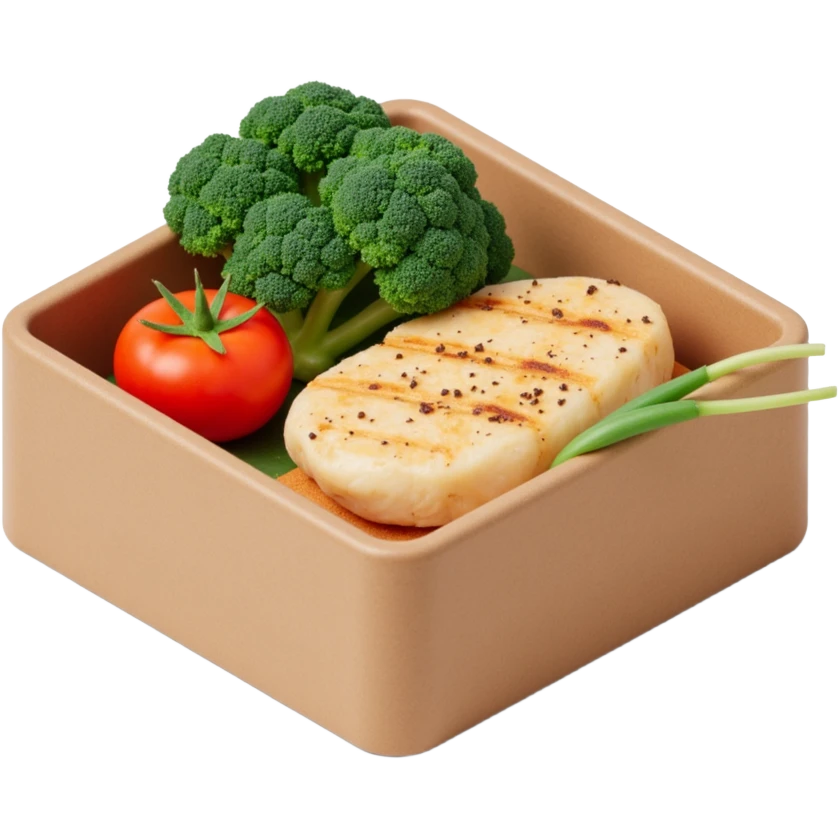 Meal broccoli chicken and tomato  emoji