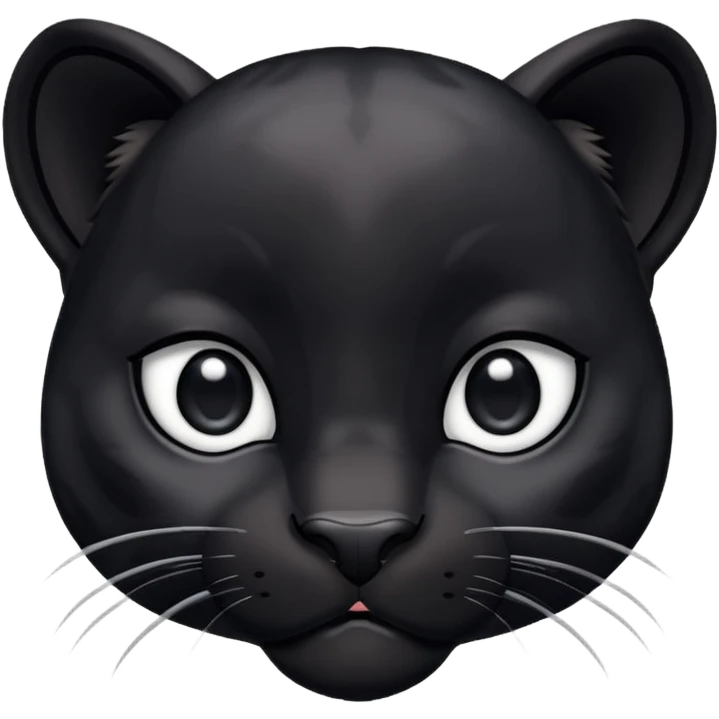 Cute black panther with big pleading eyes emoji