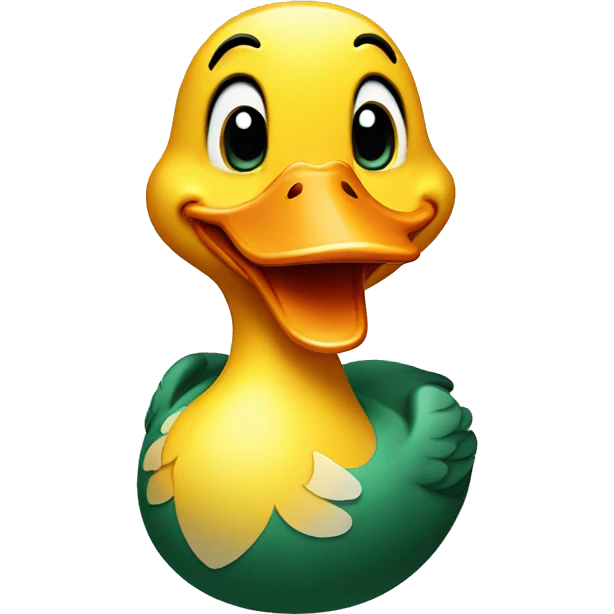 Happy duck emoji