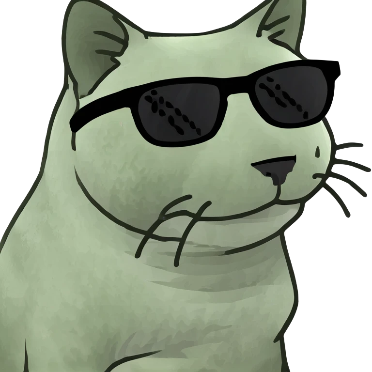 Cat with sunglasses emoji