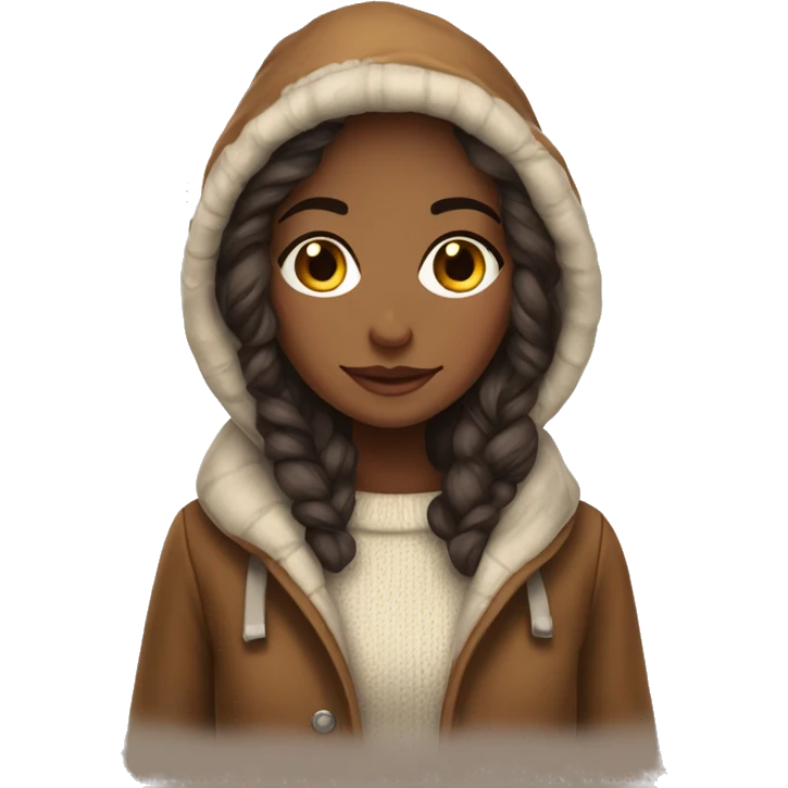 cosy fall girl brunete emoji
