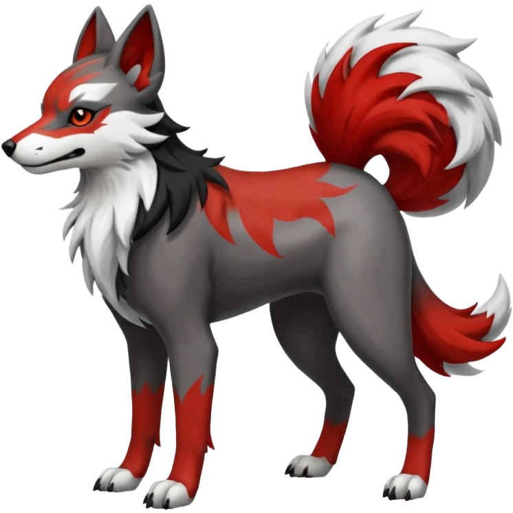 Lycanroc-Houndoom-Mightyena-fusion emoji