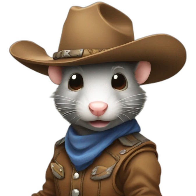 greedy cowboy rat emoji