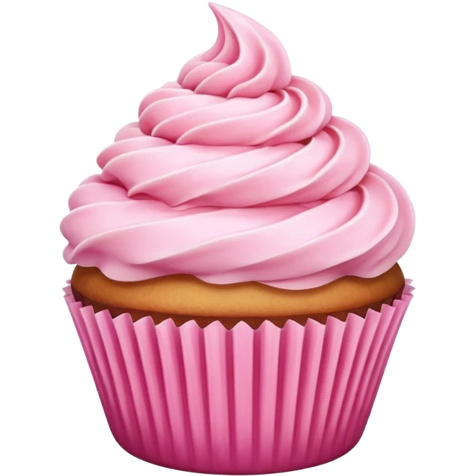 Cupcake with pink icing emoji
