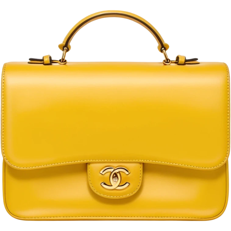 chanel butter yellow bag with gold hardware emoji