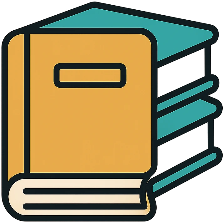 gold and black outlined icon for Books emoji