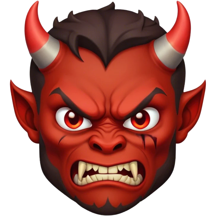 a devil with a mean sca try ride face emoji