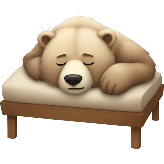 a bear in a nap emoji