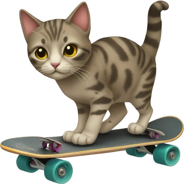 cat on a skateboard emoji