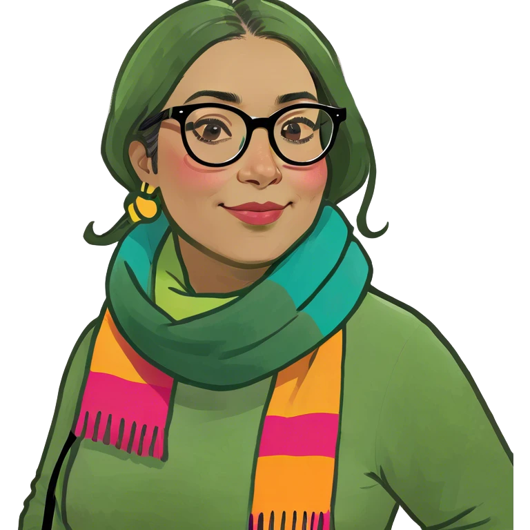 thick woman with glasses emoji
