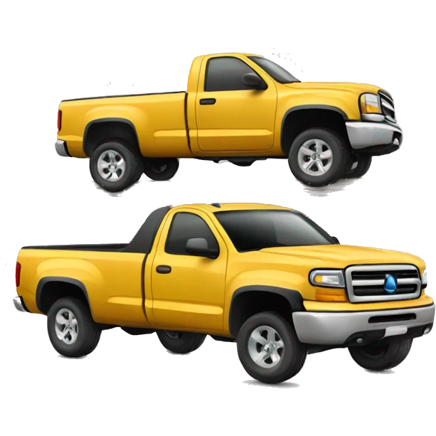 Lifted Pickup truck with cross emoji