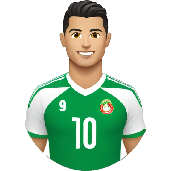 Cristiano ronaldo wearing algerian football emoji