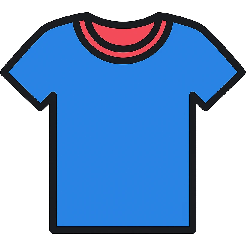 blue tee shirt icon emoji