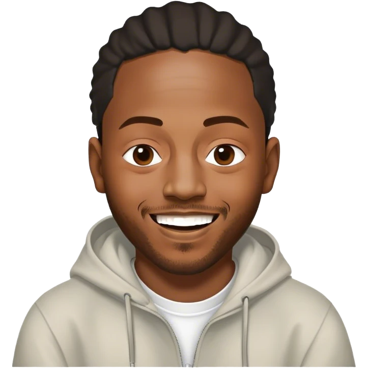 Kendrick Lamar walking , rapping and smiling  emoji