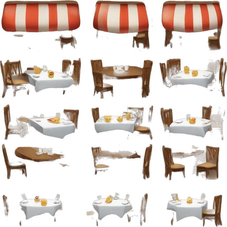 restaurant with tables emoji