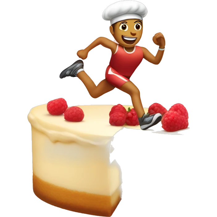 Running cheesecake  emoji