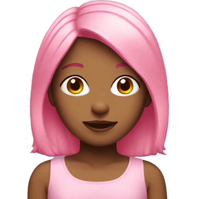 Girl with pink hair emoji