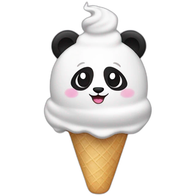 Panda cddd ice cream emoji
