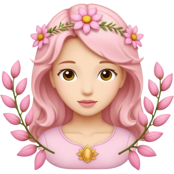 virgo sign pink emoji