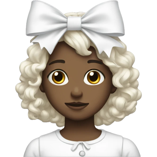 White aesthetic bow emoji