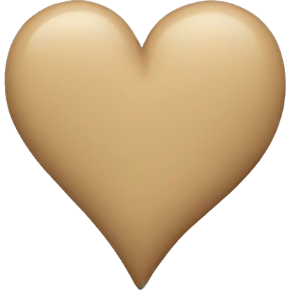 Beige heart emoji