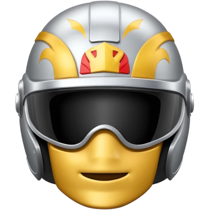 a classic silver platebody, light silver, no gold, matching the lighter silver helmet style, emoji style emoji