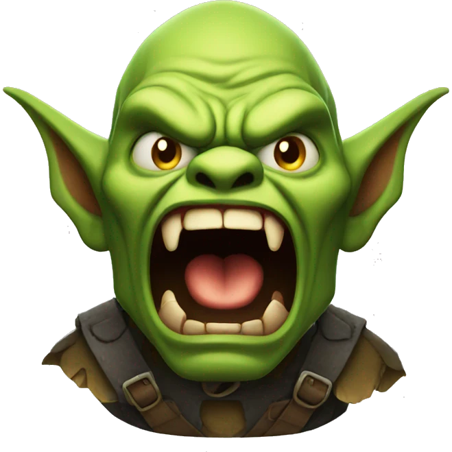angry goblin screaming emoji