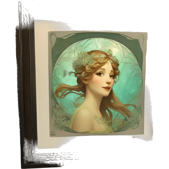 framed mucha poster emoji