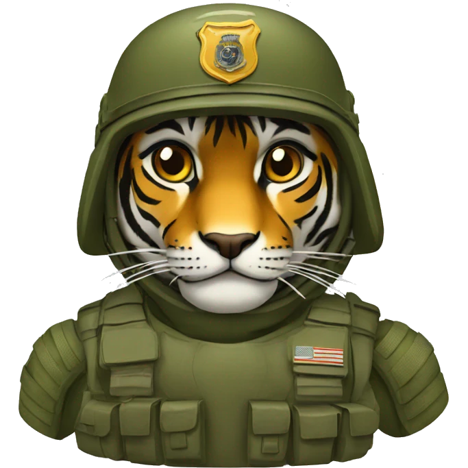 Tigre militar emoji