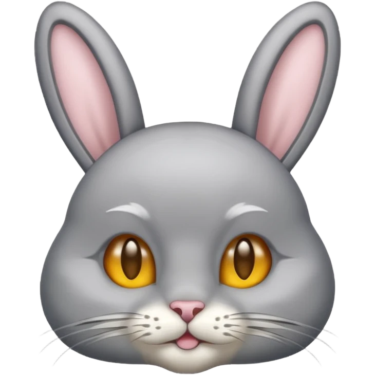cat emoji with soft bunny fur and upright bunny ears emoji