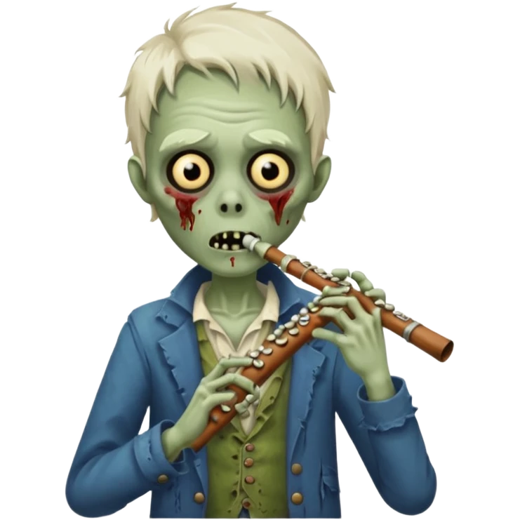 Zombie plays the flute emoji