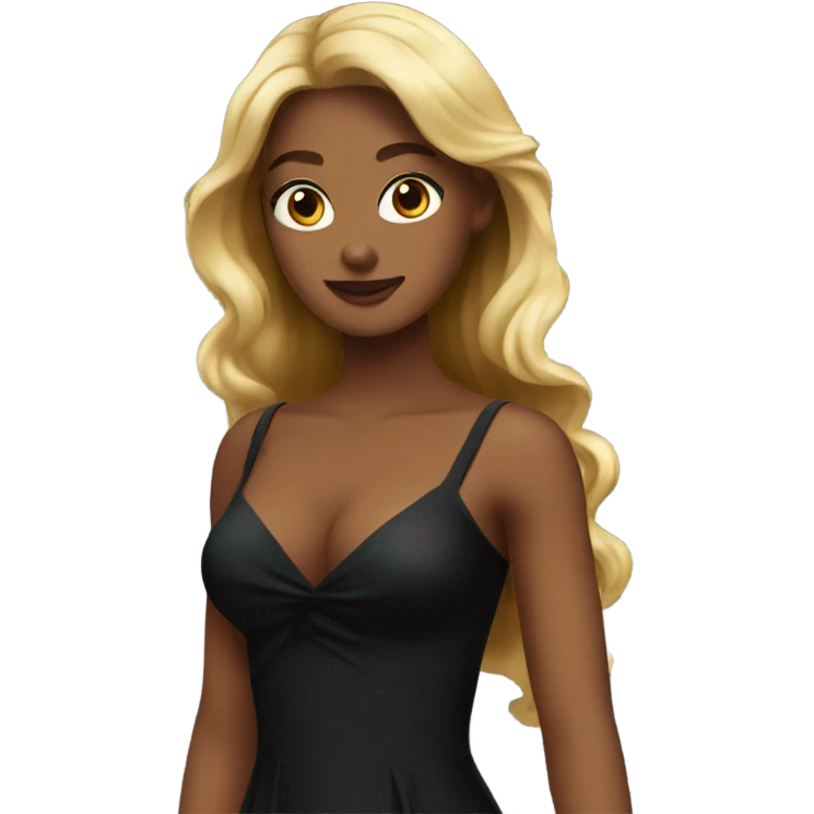 Black sexy dress emoji