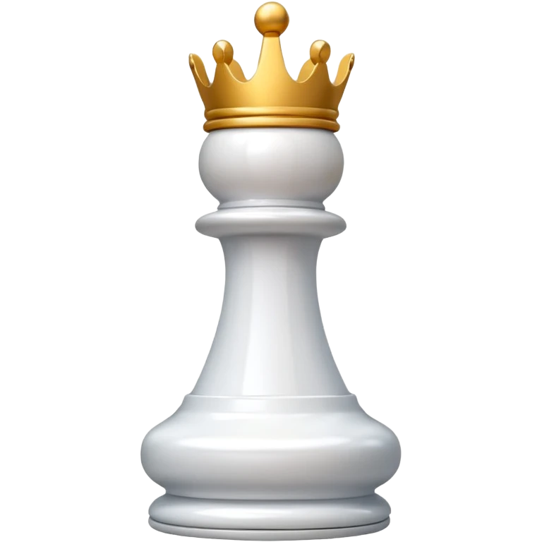 white plastic chess pieces, queen emoji