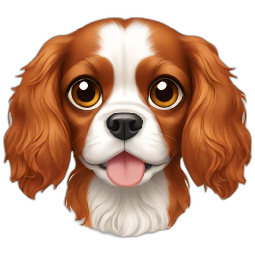 Cavalier King Charles Spaniel with iphone emoji