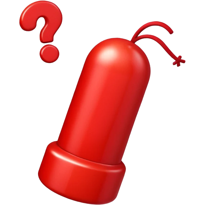 A bright red exclamation (!) mark emoji, glossy, 3D, cartoon style, vibrant colors, smooth shading, simple background, high detail, cute and expressive
 emoji