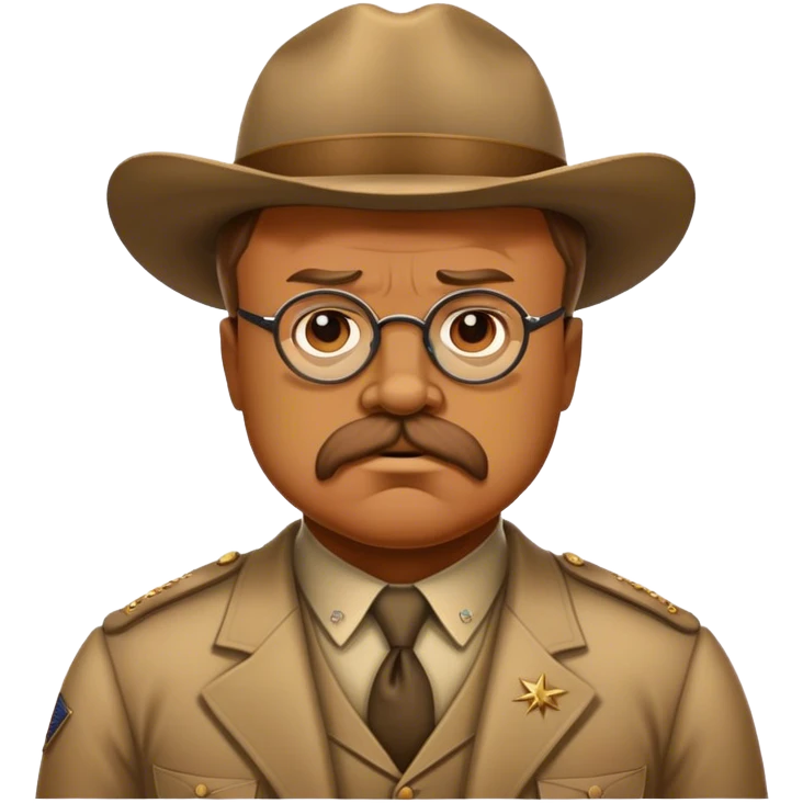 Teddy Roosevelt looking heroic emoji