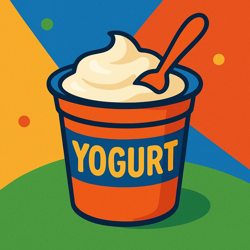 yogurt, vibrant and playful style emoji