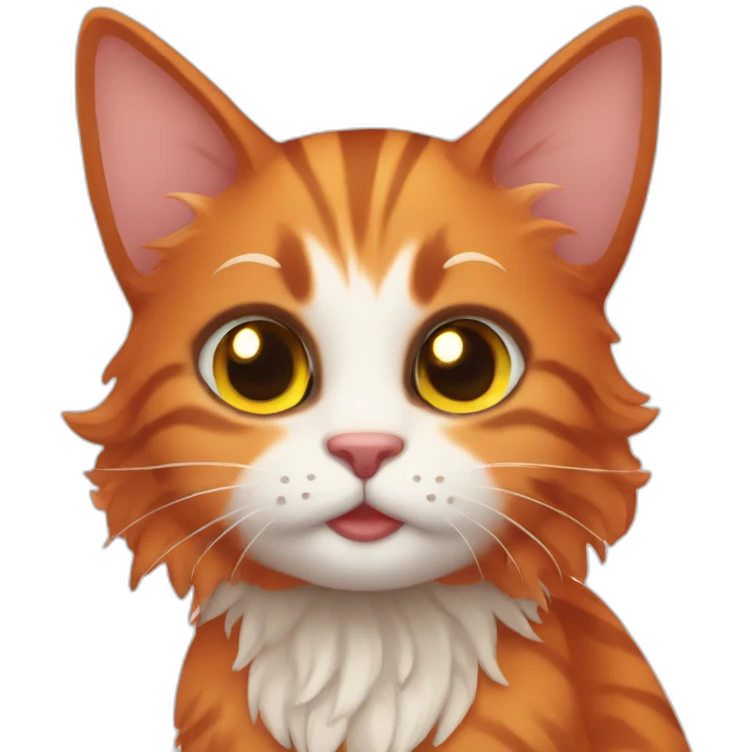 brown orange cat fairy emoji