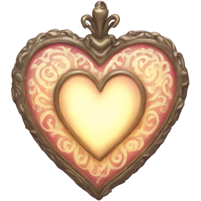 Glowing ornate heart emoji